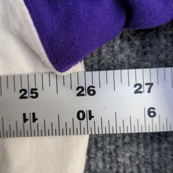 Blast Men's Pullover Sweater White Purple Colorful Striped Size 2X - Picture 13 of 13